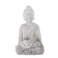 Cement Buddha Figurine Washed Concrete Finish Gray-9.50"H