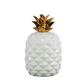 Callie Ceramic Pineapple Decor with Gold Top