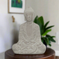 Cement Buddha Gray-11.25"H