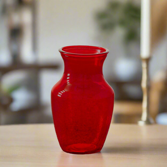 Tilda Belly Glass Vase-Urban Trends Collection-Red-Urban Trends Collection
